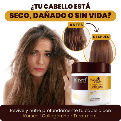 KIT MÁSCARA Y ACEITE CAPILAR KARSEELL™: MASCARILLA CAPILAR CON COLÁGENO + ACEITE DE ARGÁN (ORIGINAL)