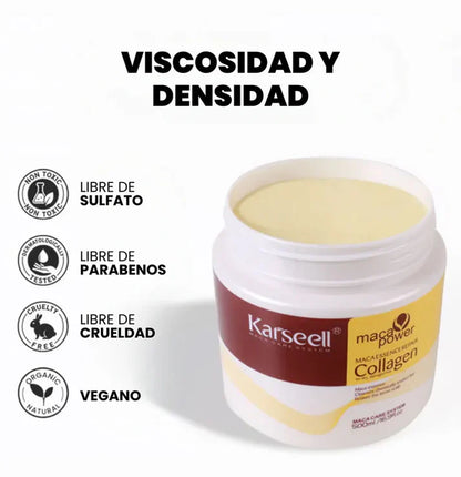 KIT MÁSCARA Y ACEITE CAPILAR KARSEELL™: MASCARILLA CAPILAR CON COLÁGENO + ACEITE DE ARGÁN (ORIGINAL)